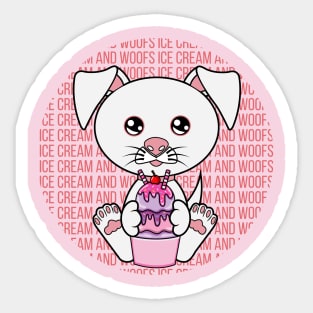 All I Need is ice cream and dogs, ice cream and dogs, ice cream and dogs lover Sticker